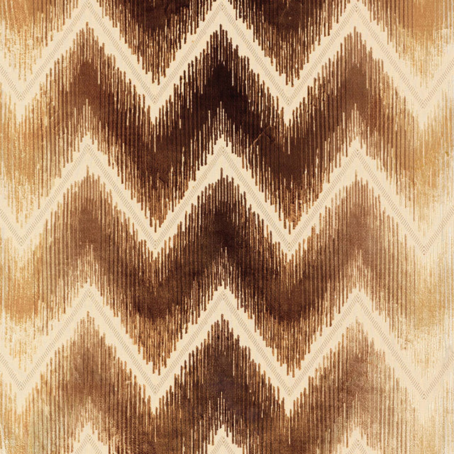 Schumacher Shock Wave Sand & Sable Fabric - Eade's Wallpaper