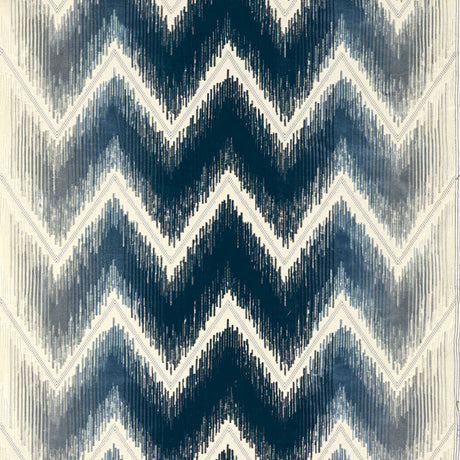 Schumacher Shock Wave Midnight Fabric - Eade's Wallpaper