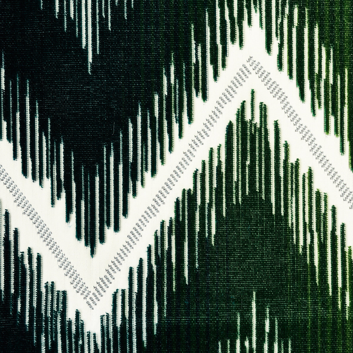 Schumacher Shock Wave Peacock Fabric - Eade's Wallpaper