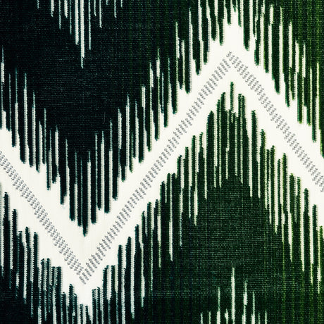 Schumacher Shock Wave Peacock Fabric - Eade's Wallpaper
