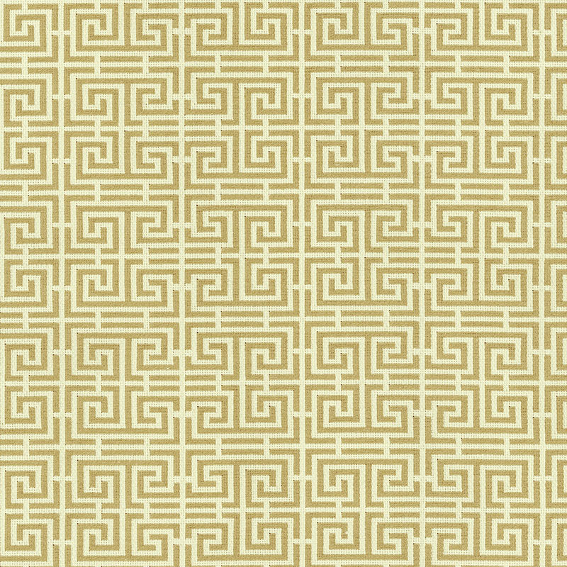 Schumacher 54953 CHINOIS FRET in CAMEL / CREAM Fabric - ESSE