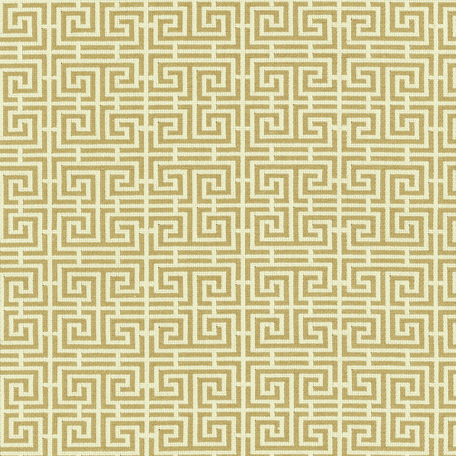 Schumacher 54953 CHINOIS FRET in CAMEL / CREAM Fabric - ESSE
