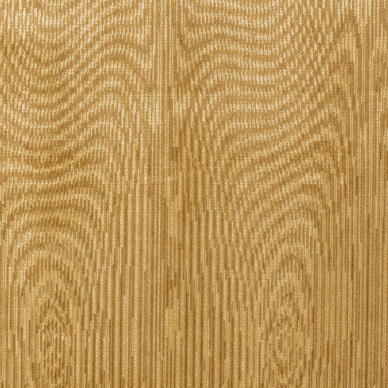 Schumacher Ruhlmann Moiré Velvet Camel/Cashmere Fabric - Eade's Wallpaper