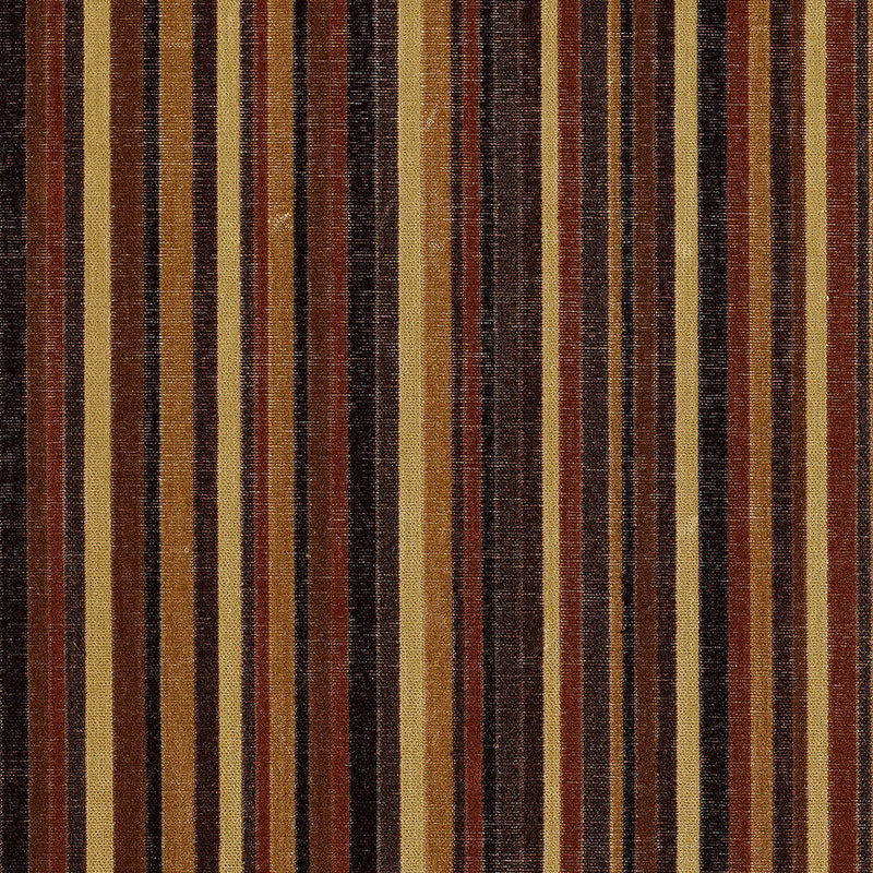 Schumacher Syncopated Velvet Stripe Noir / Midnight Fabric - Eade's Wallpaper