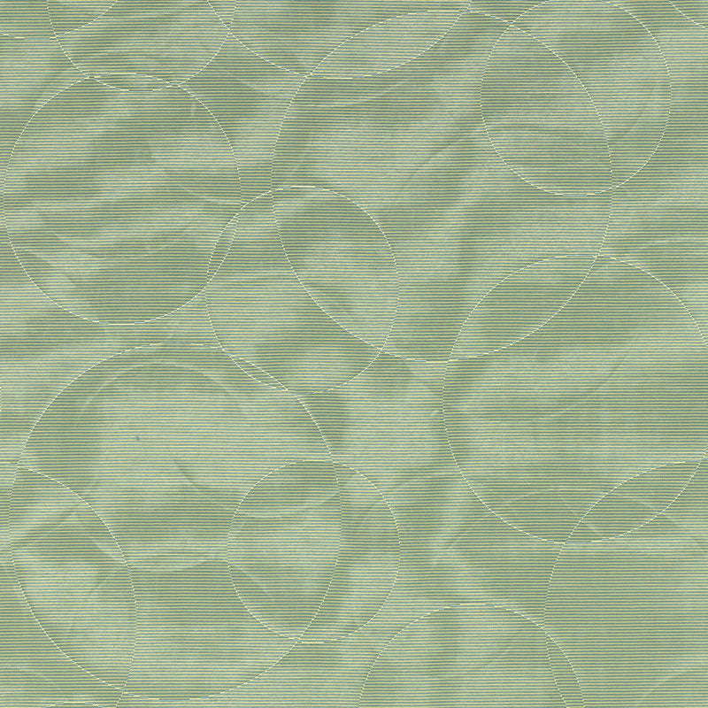 Schumacher Effervescence Moiré Aqua Fabric