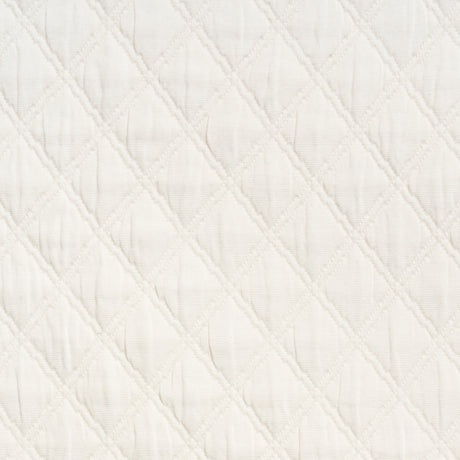 Schumacher Lucca Matelassé Porcelain Fabric - Eade's Wallpaper
