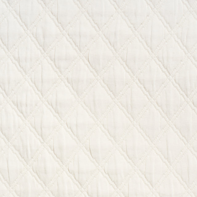 Schumacher Lucca Matelassé Porcelain Fabric - Eade's Wallpaper