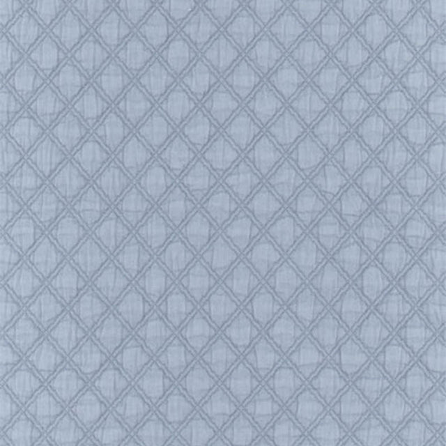 Schumacher Lucca Matelassé Delft Fabric - Eade's Wallpaper