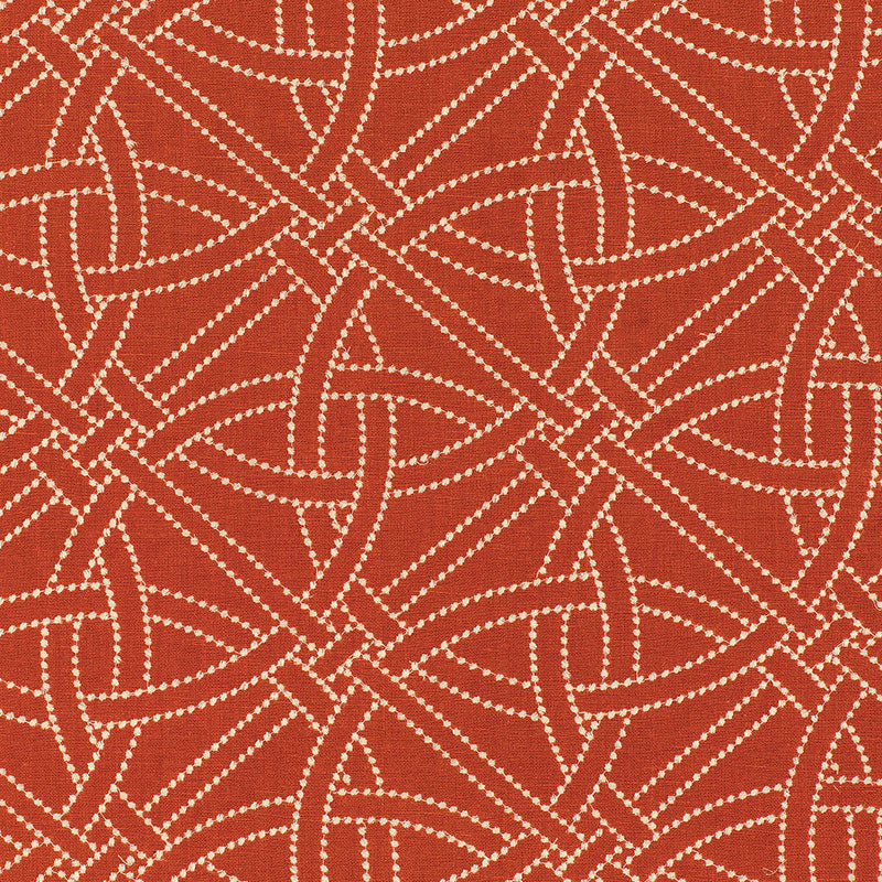 Schumacher Durance Embroidery Bittersweet Fabric
