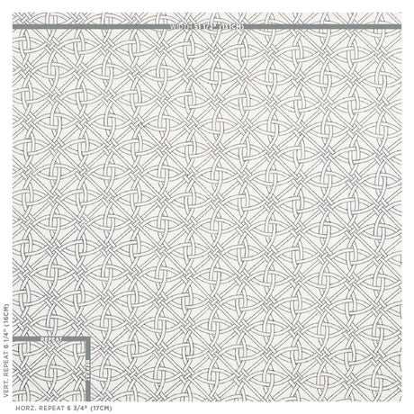 Schumacher Durance Embroidery Black & White Fabric