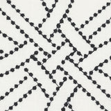 Schumacher Durance Embroidery Black & White Fabric