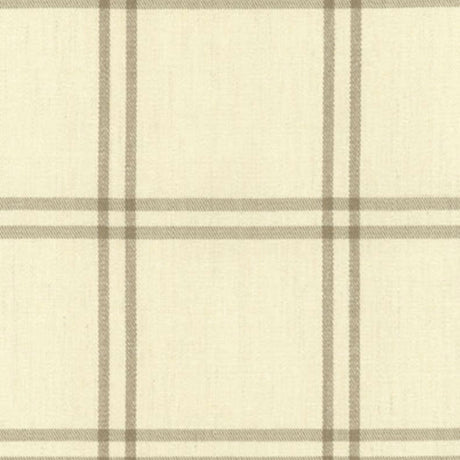Schumacher 55711 LUBERON PLAID in GREIGE Fabric - MATTHEW PA