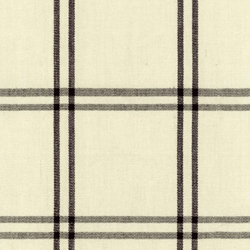 Schumacher Luberon Plaid Raven Fabric - Eade's Wallpaper