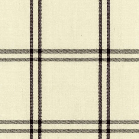 Schumacher Luberon Plaid Raven Fabric - Eade's Wallpaper