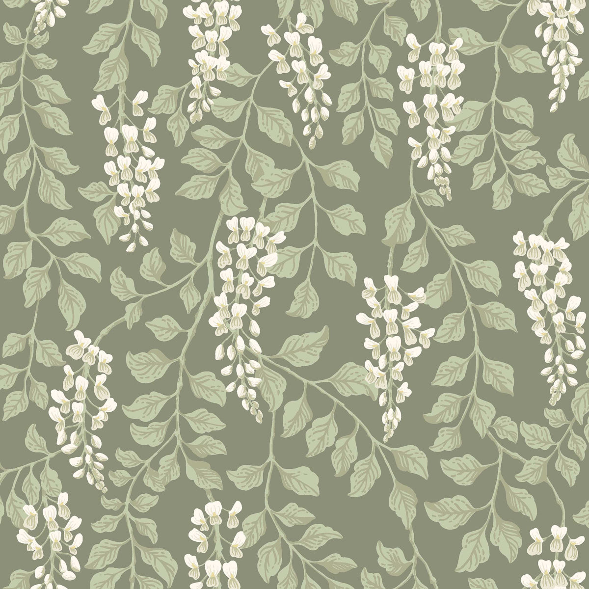 Schumacher 5710 BLÃ…REGN in SAGE Wallpaper - BORÃ…STAPETER