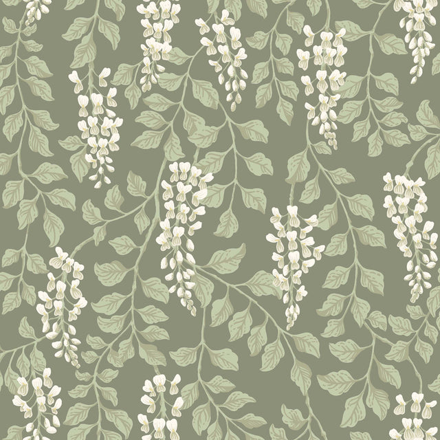 Schumacher 5710 BLÃ…REGN in SAGE Wallpaper - BORÃ…STAPETER