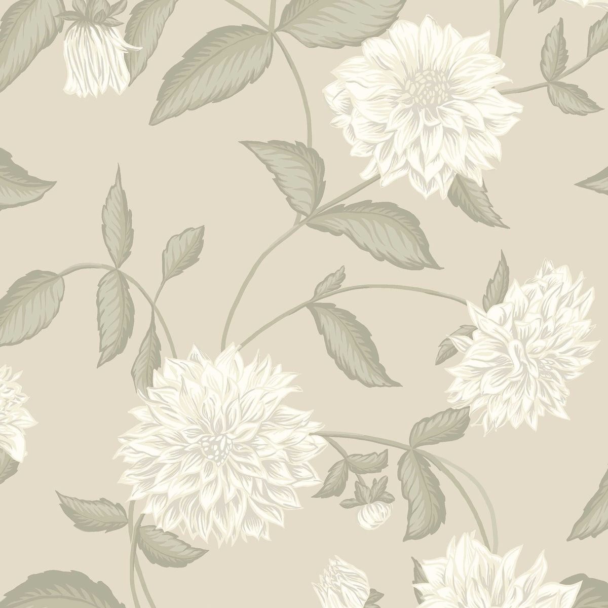 Schumacher 5720 DAHLIADRÃ–M in LEAF Wallpaper - BORÃ…STAPETE