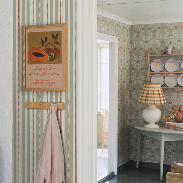 Schumacher 5819 HEDDA in SAGE AND RUST Wallpaper - BORÃ…STAP