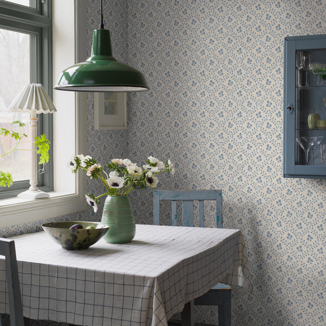 Schumacher 5822 IDUN in BLUE Wallpaper - BORÃ…STAPETER