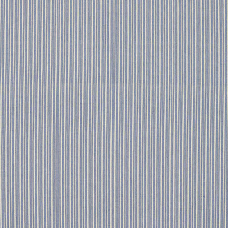 Schumacher Wellfleet Ticking Stripe Pacific Fabric - Eade's Wallpaper