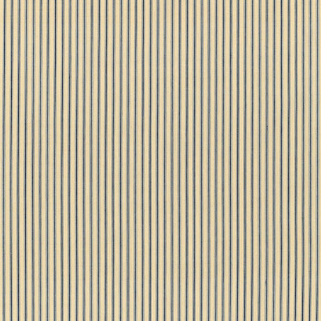 Schumacher Wellfleet Ticking Stripe Chambray Fabric - Eade's Wallpaper