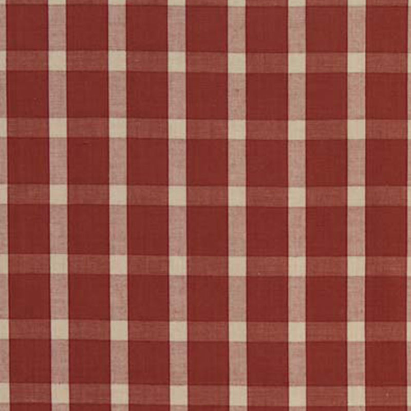 Schumacher Portsmith Check Berry Fabric - Eade's Wallpaper