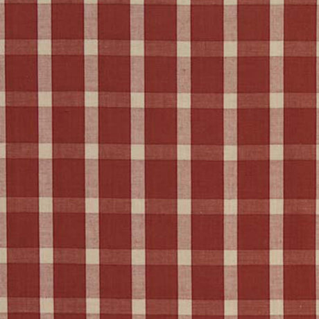 Schumacher Portsmith Check Berry Fabric - Eade's Wallpaper