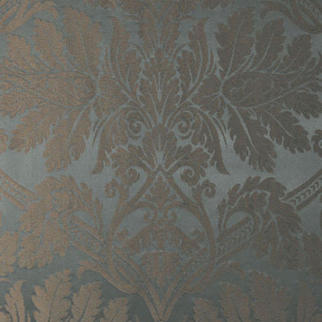 Schumacher Luciano Silk Damask Azurro Fabric - Eade's Wallpaper