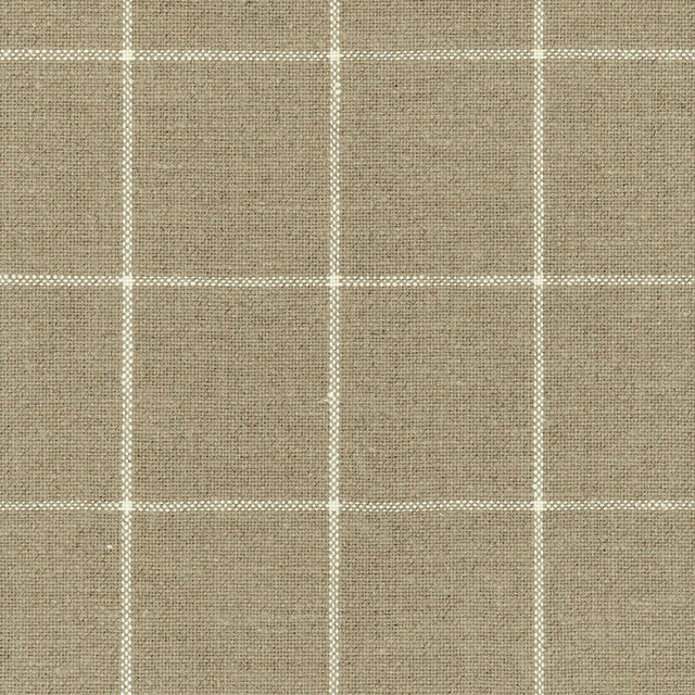 Schumacher 62110 GLENARIFF LINEN CHECK in NATURAL Fabric - N