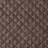 Schumacher Thayer Matelassé Linen Espresso Fabric - Eade's Wallpaper