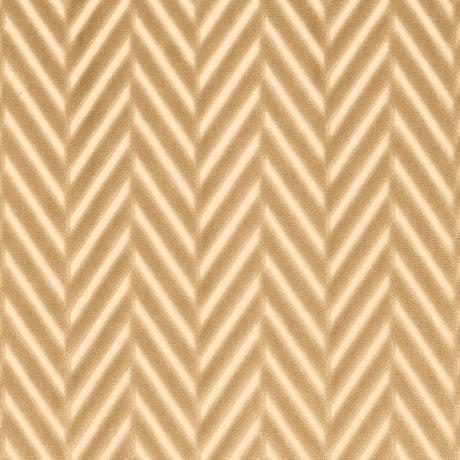 Schumacher Regent Velvet Herringbone Champagne Fabric - Eade's Wallpaper