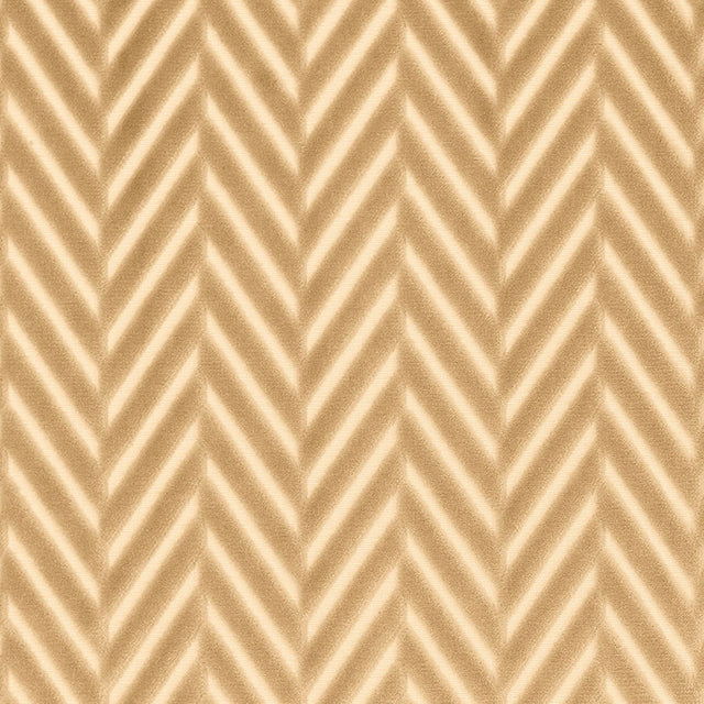 Schumacher Regent Velvet Herringbone Champagne Fabric - Eade's Wallpaper