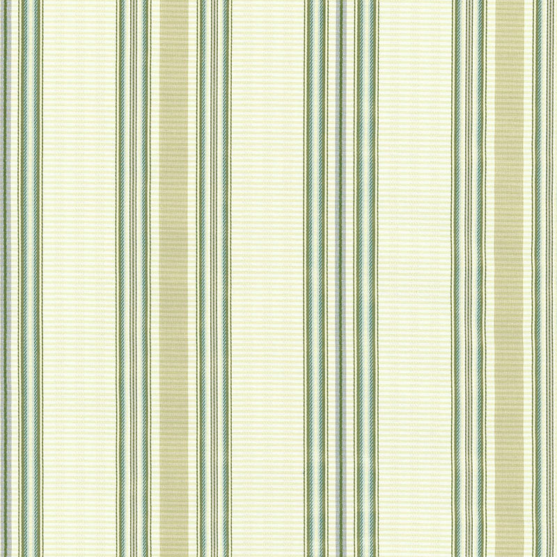 Schumacher Biella Silk Stripe Aqua Fabric
