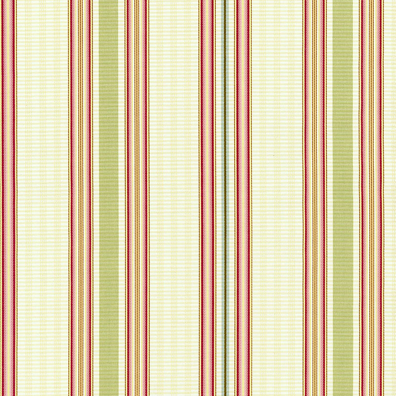 Schumacher Biella Silk Stripe Berry Fabric