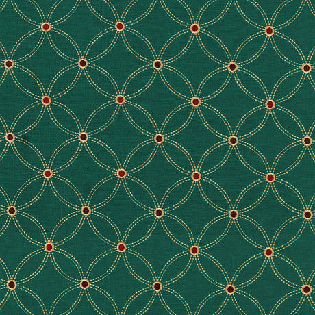Schumacher 62252 Nexus Embroidery in SMOKY TEAL Fabric - MOD