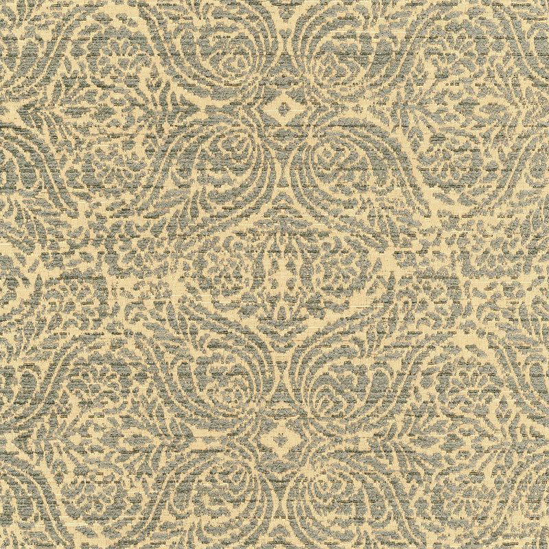 Schumacher San Marco Chenille Mineral Fabric - Eade's Wallpaper