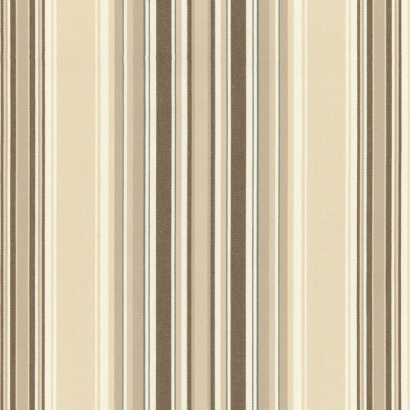 Schumacher Ridge Stripe Sand Fabric - Eade's Wallpaper