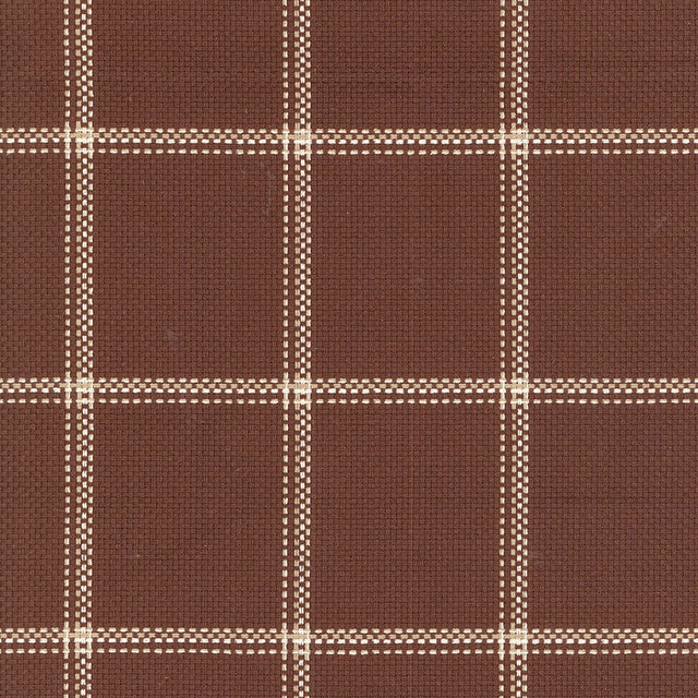 Schumacher Woodland Plaid Bark Fabric - Eade's Wallpaper