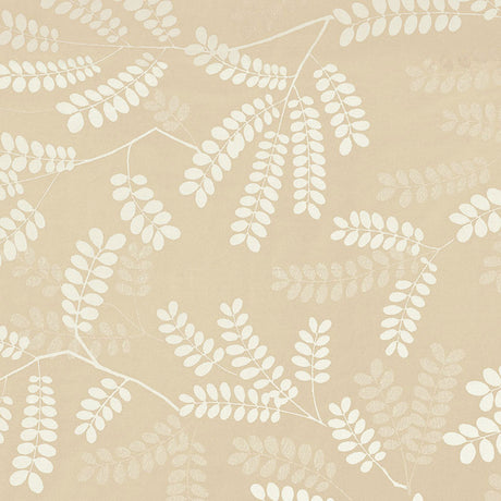 Schumacher Locust Leaves Sand Fabric - Eade's Wallpaper