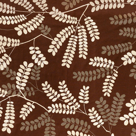 Schumacher Locust Leaves Bark Fabric - Eade's Wallpaper
