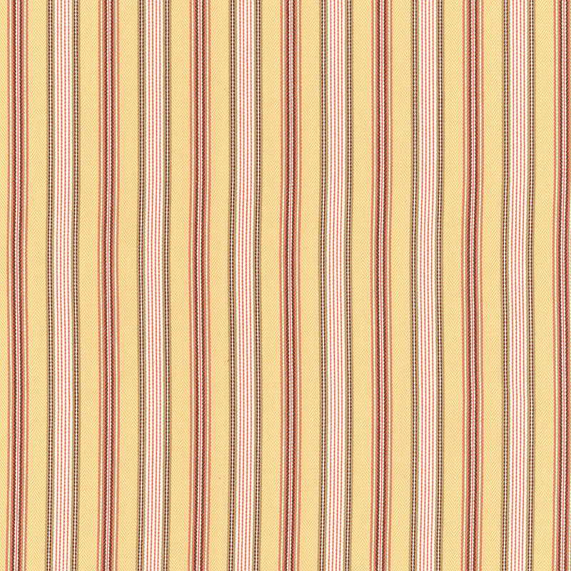 Schumacher Brook Stripe Maize Fabric