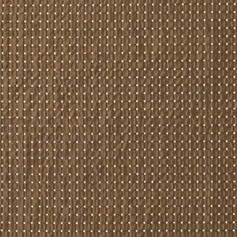 Schumacher Dotted Silk Weave Mocha Fabric