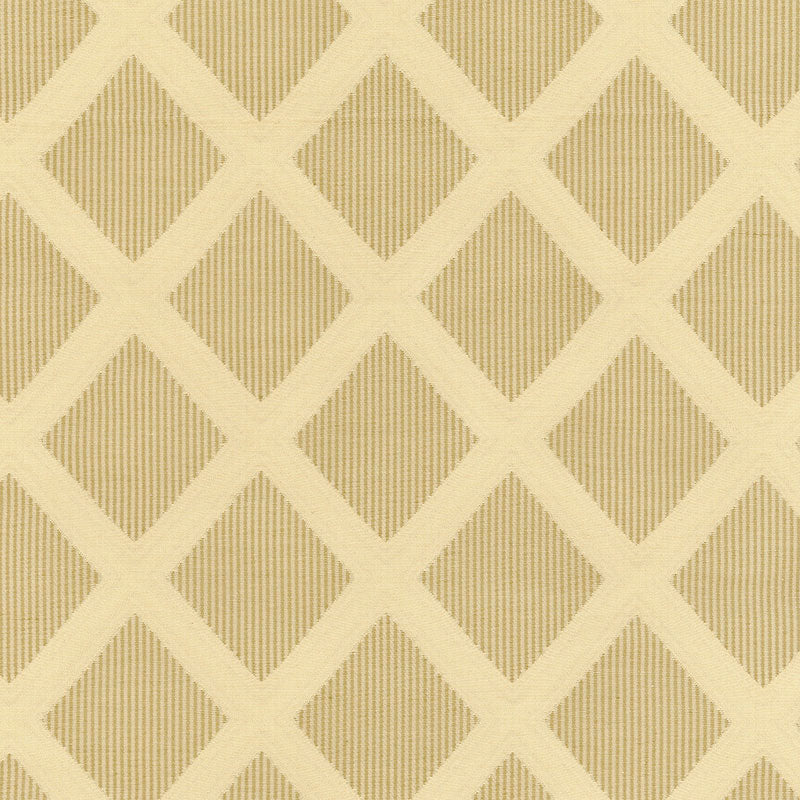 Schumacher Stafford Diamond Toffee Fabric - Eade's Wallpaper