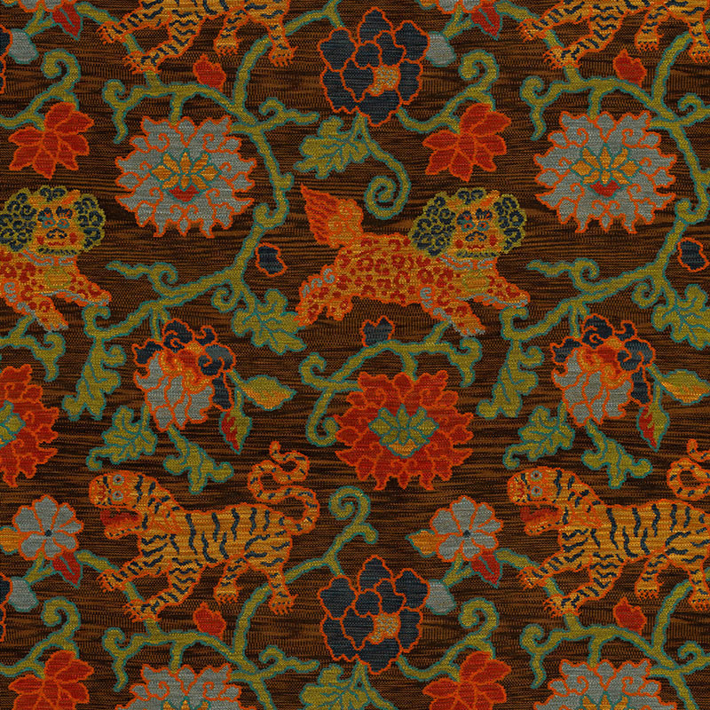 Schumacher Khotan Weave Sable Fabric - Eade's Wallpaper