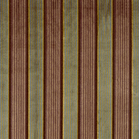 Schumacher Lynton Velvet Stripe Black Plum Fabric - Eade's Wallpaper