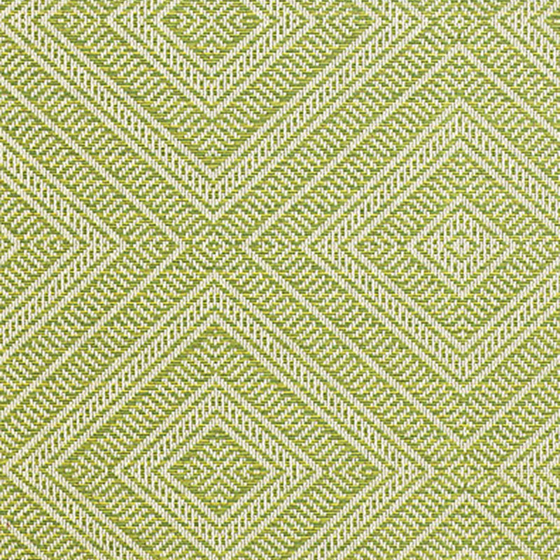 Schumacher Tortola Indoor/Outdoor Kiwi Fabric - Eade's Wallpaper