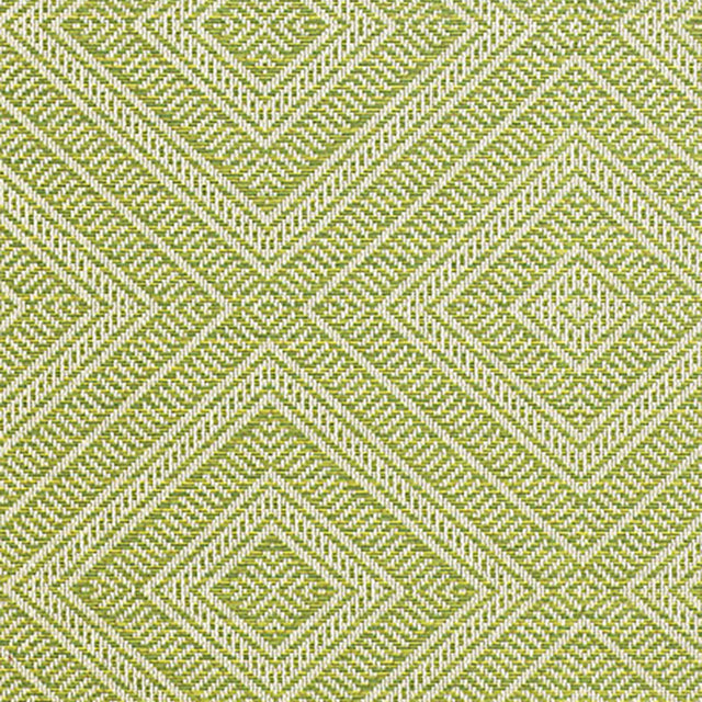 Schumacher Tortola Indoor/Outdoor Kiwi Fabric - Eade's Wallpaper