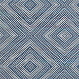 Schumacher Tortola Indoor/Outdoor Marine Fabric - Eade's Wallpaper
