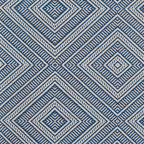Schumacher Tortola Indoor/Outdoor Marine Fabric - Eade's Wallpaper