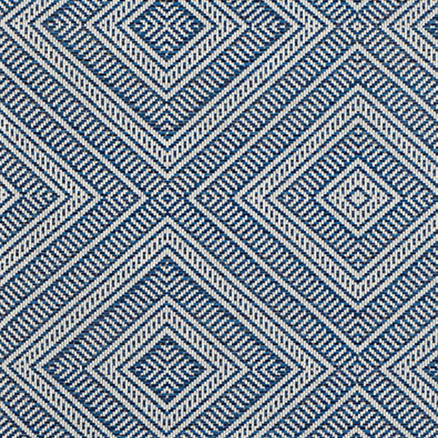 Schumacher Tortola Indoor/Outdoor Marine Fabric - Eade's Wallpaper